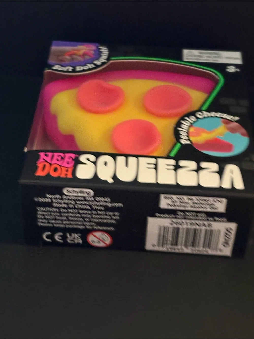 NeeDoh Squeezza Yellow & Pink Pizza Slice Kids Sensory Toy